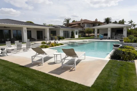 A residential pool after being serviced in Murrieta, CA